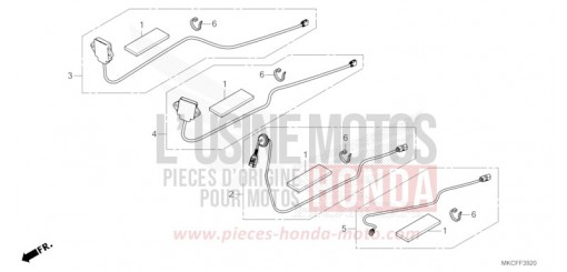 ENSEMBLE ANTENNE/JEU DE CORDONS GL1800DAN de 2022